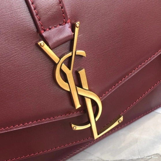 Tony Luxuries BAG IN BURGUNDY SULPICE CHAIN MEDIUM YSL LEATHER 0822